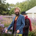 groom Stuart donning a Cornish kilt