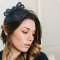 'loretta' navy fascinator Holly Young