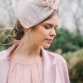 'Bleujen' nude pink cocktail hat