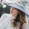 'francie' blue bell wide brim hat Holly Young