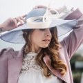 'francie' blue bell wide brim hat Holly Young