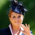 Sarah Ferguson navy royal wedding hat 2018