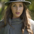 trilby in charcoal mix with black cockerel and jay feather