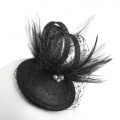 black classic wedding fascinator