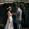 bride and groom at Polhawn fort