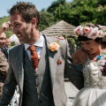 bride and groom at Polhawn fort