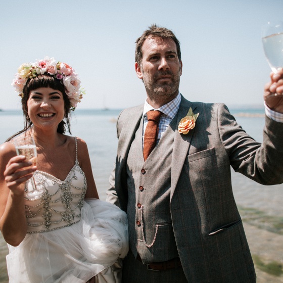 Real Brides - Phoebe & Dan's Wedding at Polhawn Fort