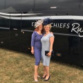 Ladies day at Royal Ascot Navy statement cocktail hat