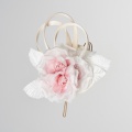 blush pink ivory flower cocktail hat