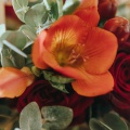 red wedding flowers