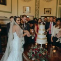 cutting the wedding cake