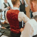 red lined waistcoat