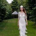 ivory feather boho bridal headdress