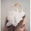 ivory flower wedding fascinator Holly Young