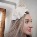 ivory flower wedding fascinator Holly Young