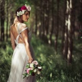 rosenwyn floral crown with extra fresh flowers