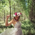 rosenwyn floral crown with extra fresh flowers