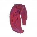 Ruby red silk turban knot headband