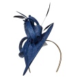navy disk shaped occasion hat