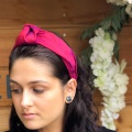 knotted headband pink red