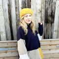 Yellow wool beret