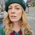 Bottle green wool beret