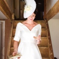 Annie in her vintage inspired wedding dress