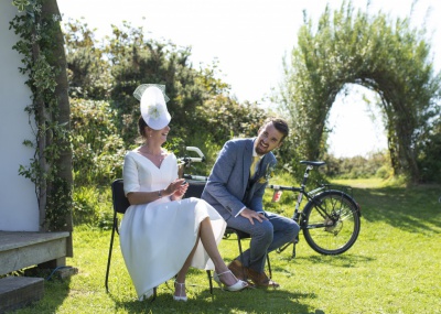 the bride and groom at mount pleasant eco park
