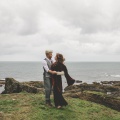 boho cornwall clifftop elopement wedding