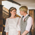 bride and groom feather accessories