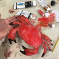 hand painted crab for bespoke MOTB hat