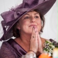 bespoke plum mother of the groom hat