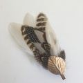 gold feather hair clip