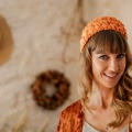 orange braided headband