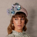 pastel metallic halo crown