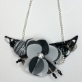 black and white statement necklace