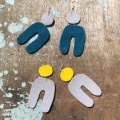 Abstract felt earrings