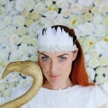 ivory feather headdress