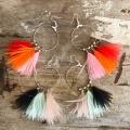 feather tassel hoops by Holly Young