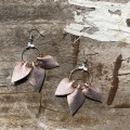 rose gold leather earrings by Holly Young