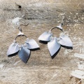 silver leather earrings by Holly Young silver leather earrings by Holly Young