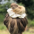 ivory silk scrunchie