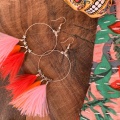 Festival feather earrings