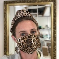 Leopard print face mask