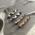 leather barrette hair clips