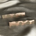 rose gold leather hair clips