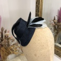 Navy and light blue headpiece