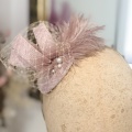 Dusky pink classic Fascinator