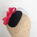Black and pink cocktail hat