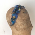 Bespoke blue feather Alice band